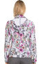 Clearance Women's Zip Front Floral Print Scrub Jacket, , large