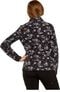 Clearance Women's Zip Front Warm-Up Owl Print Scrub Jacket, , large
