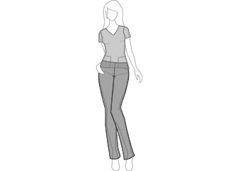 junior contoured fit sketch. a slim fit that stays close to the body.